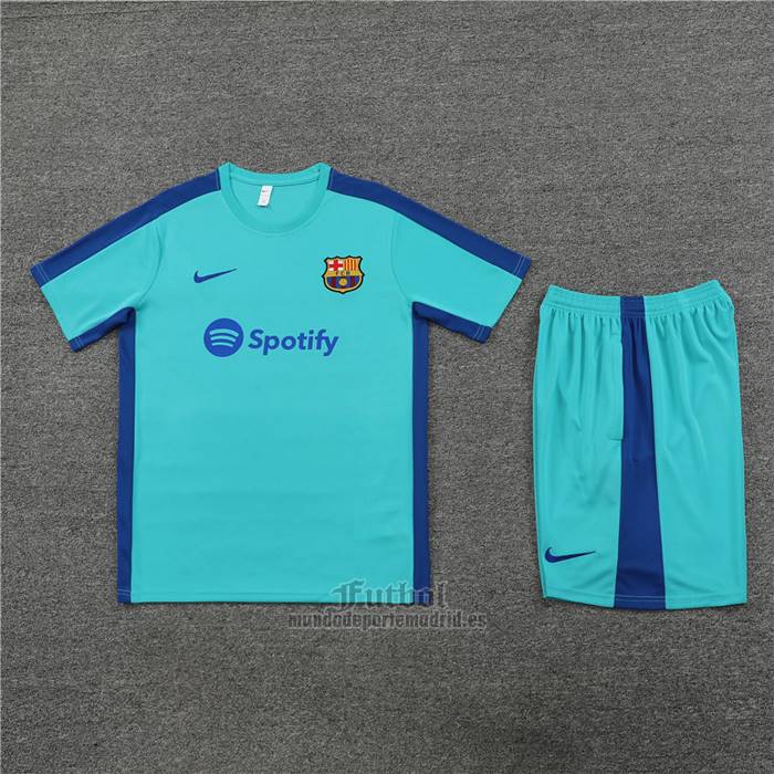 Chandal del Barcelona Manga Corta 2023-2024 Verde - Pantalon Corto